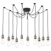 Waco 10 Light Antique Brass Pendant Ceiling Light