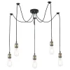 Waco 5 Light Antique Brass Pendant Ceiling Light