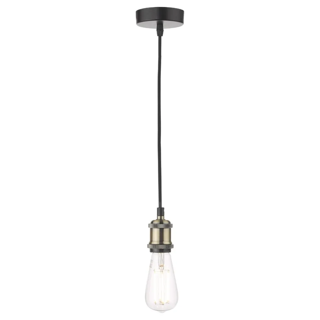 Waco Light Antique Brass Pendant Ceiling Light