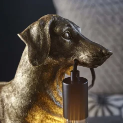 Wally Dog Gold Table Lamp