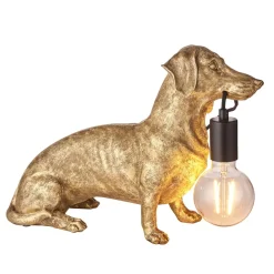 Wally Dog Gold Table Lamp