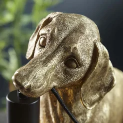 Wally Dog Gold Table Lamp