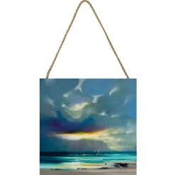 West Coast Blues Small Wooden Hanging Block