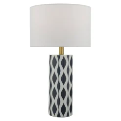Weylin Navy and White 56cm Table Lamp