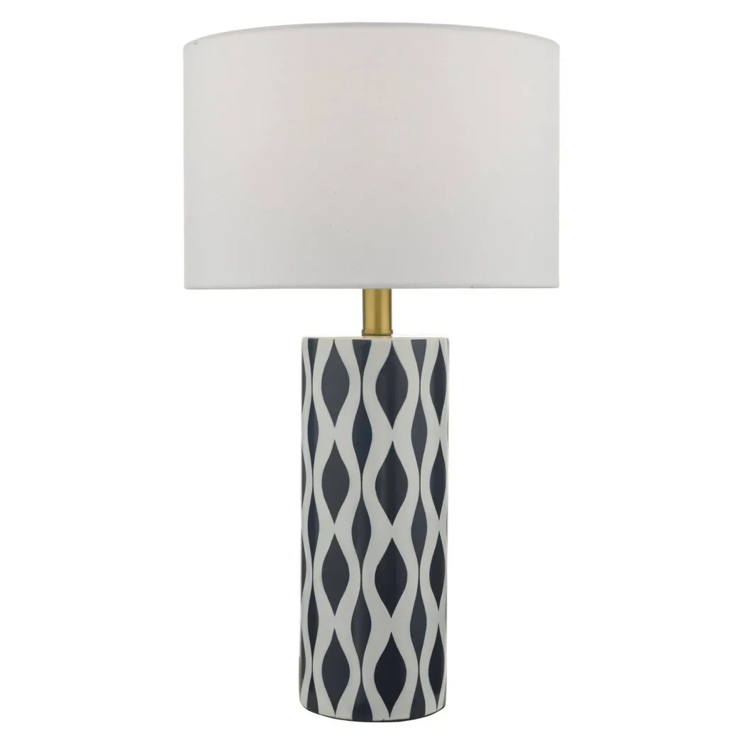Weylin Navy and White 56cm Table Lamp