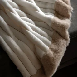 Whinfell Faux Fur Cream Throw