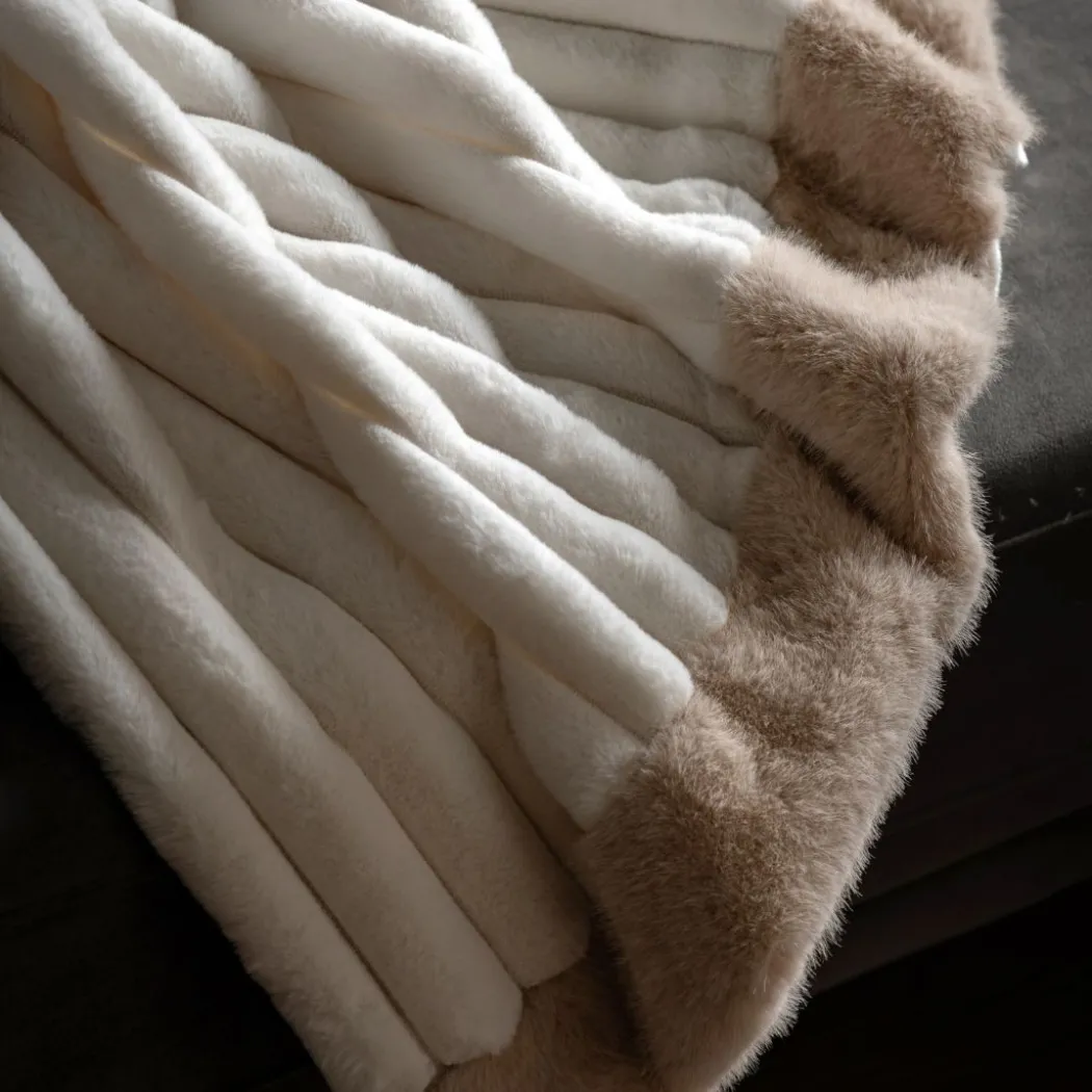 Whinfell Faux Fur Cream Throw