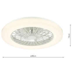 White Flush LED Ceiling Fan