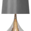 Willis Satin Nickel Glass Table Lamp