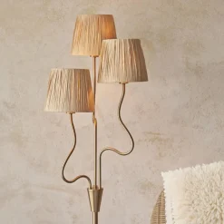 Wriggle 3 Light Brass Floor Lamp