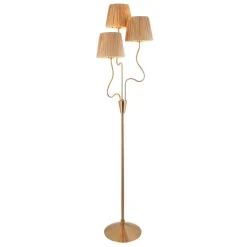 Wriggle 3 Light Brass Floor Lamp