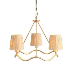 Wriggle 3 Light Brass Pendant Ceiling Light