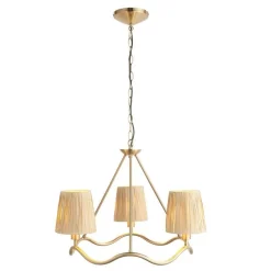 Wriggle 3 Light Brass Pendant Ceiling Light