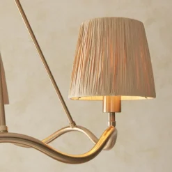 Wriggle 3 Light Brass Pendant Ceiling Light