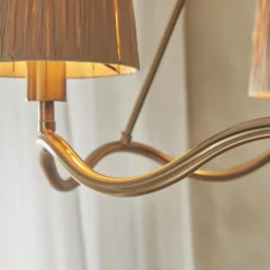 Wriggle 3 Light Brass Pendant Ceiling Light