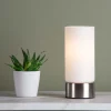 Wyoming Satin Chrome & Glass Touch Table Lamp