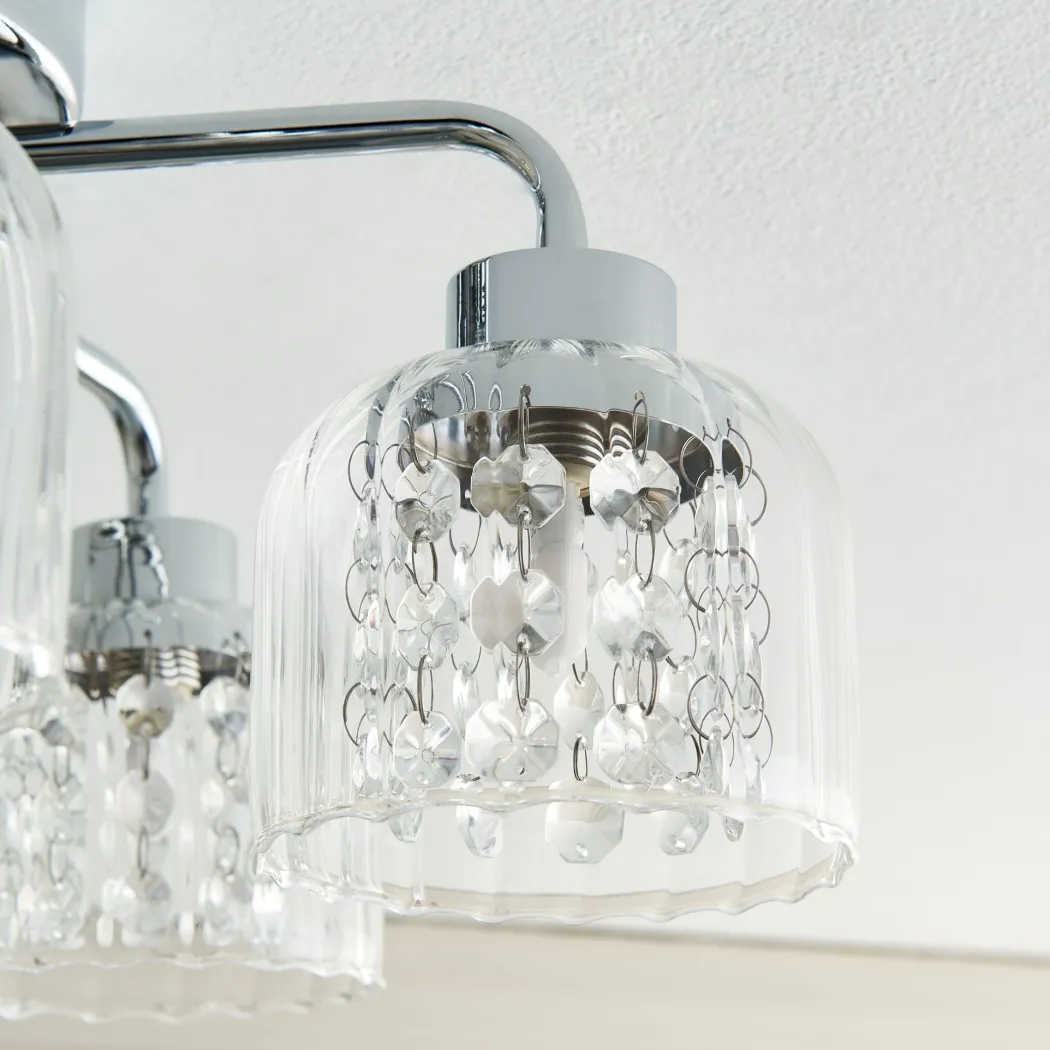 Yarrow 5 Light Polished Chrome Semi Flush Ceiling Light