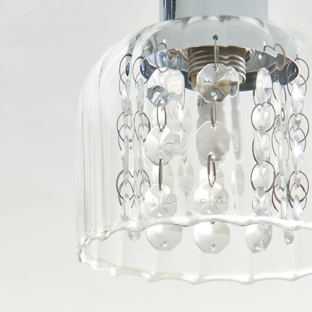 Yarrow 5 Light Polished Chrome Semi Flush Ceiling Light