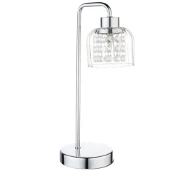 Yarrow Polished Chrome & Glass Table Lamp