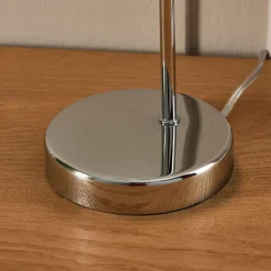 Yarrow Polished Chrome & Glass Table Lamp