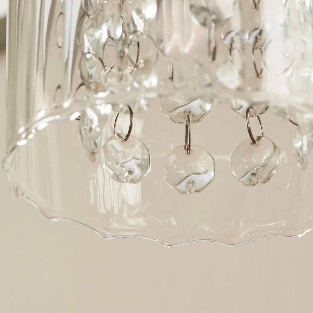 Yarrow Polished Chrome & Glass Table Lamp