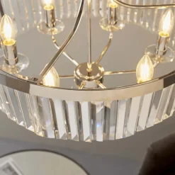 Yasmin 6 Light Nickel Pendant Ceiling Light
