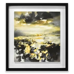 Yellow Matter Framed Wall Art 40x40