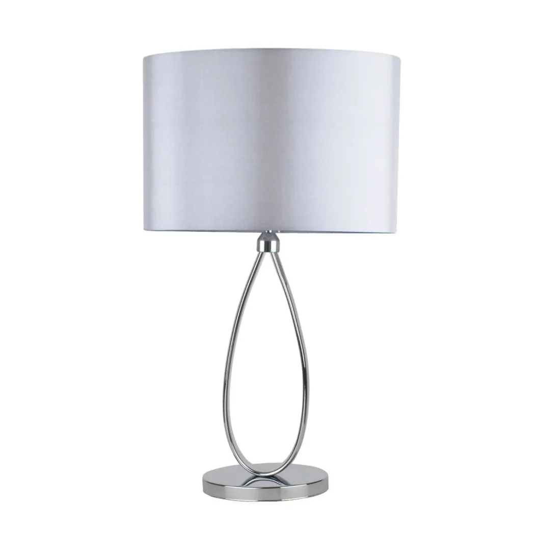 Zabina Polished Chrome & Grey LED Table Lamp