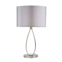 Zabina Polished Chrome & Grey LED Table Lamp