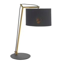 Zaira Brass and Black Desk Table Lamp