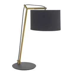 Zaira Brass and Black Desk Table Lamp