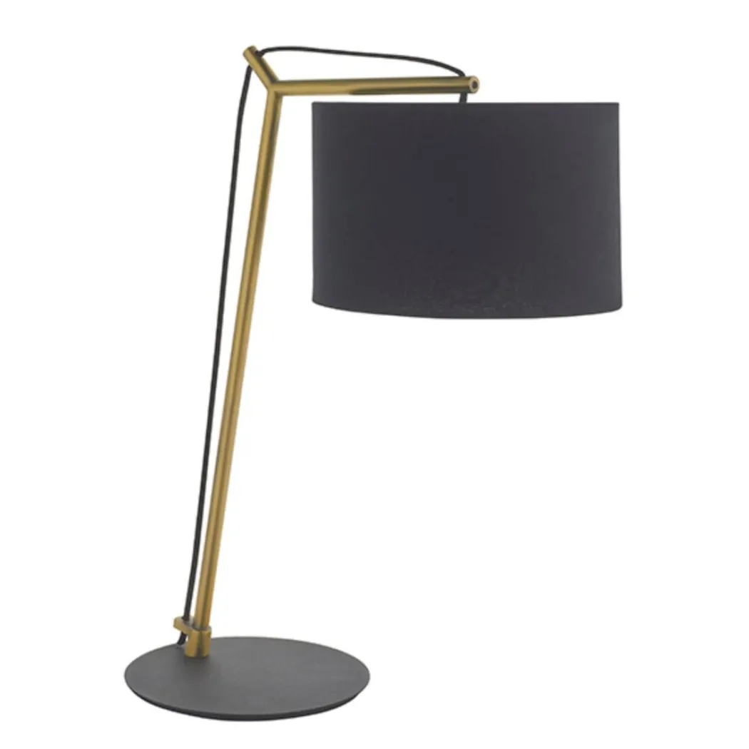 Zaira Brass and Black Desk Table Lamp