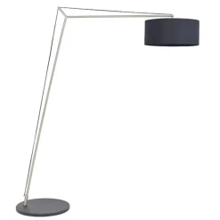 Zaira Nickel and Black Floor Lamp