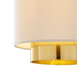 Zelina Grey and Gold Easy-Fit Pendant