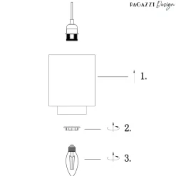 Zelina Grey and Gold Easy-Fit Pendant