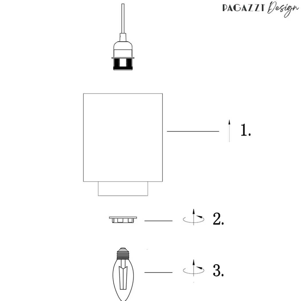Zelina Grey and Gold Easy-Fit Pendant