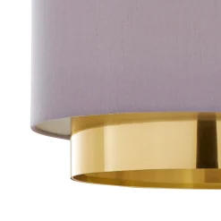 Zelina Grey and Gold Wide Easy-Fit Pendant