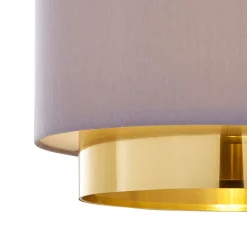 Zelina Grey and Gold Wide Easy-Fit Pendant