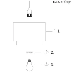 Zelina Grey and Gold Wide Easy-Fit Pendant