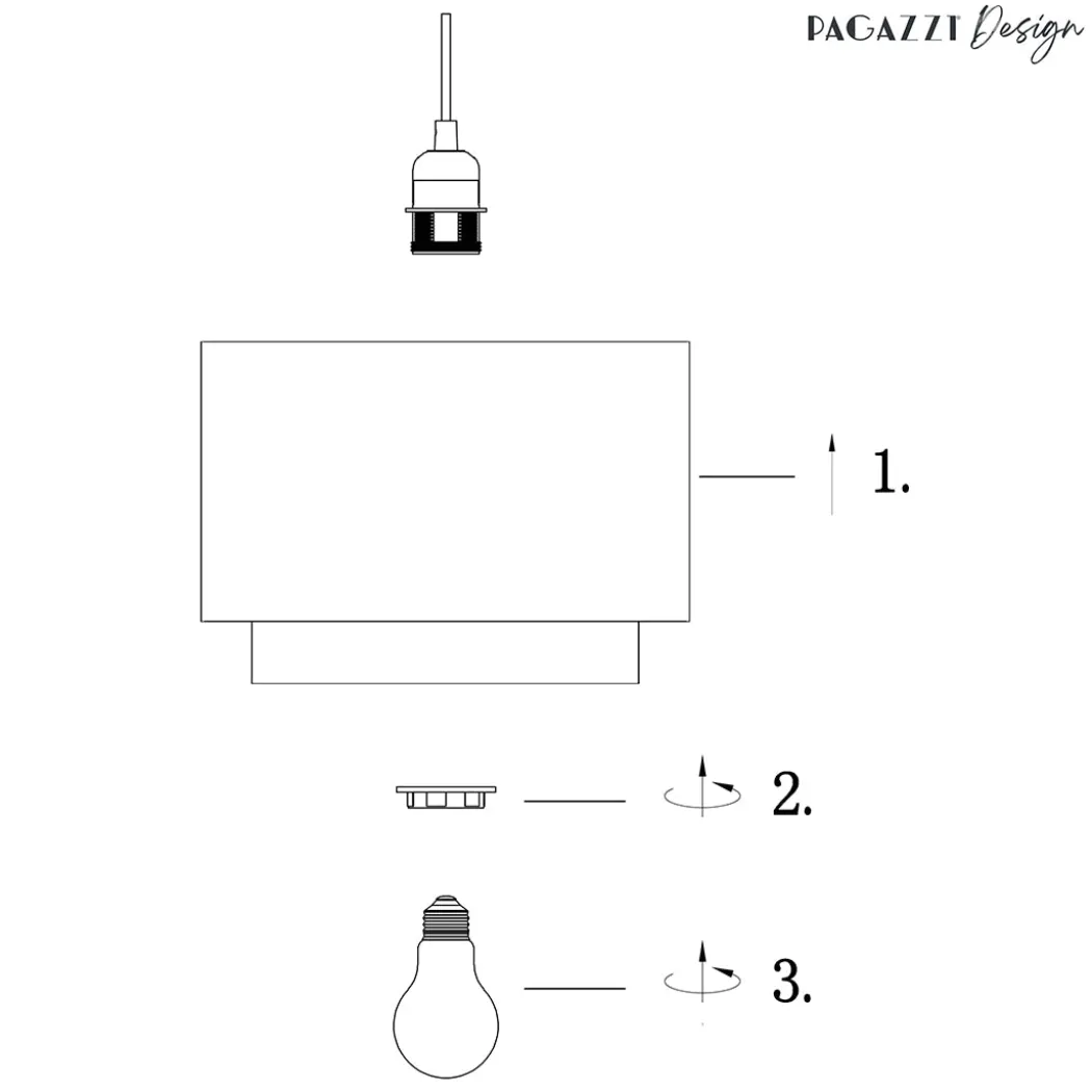 Zelina Grey and Gold Wide Easy-Fit Pendant