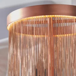 Zelma Brushed Copper LED Table Lamp
