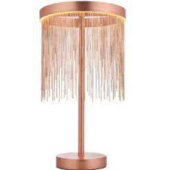 Zelma Brushed Copper LED Table Lamp