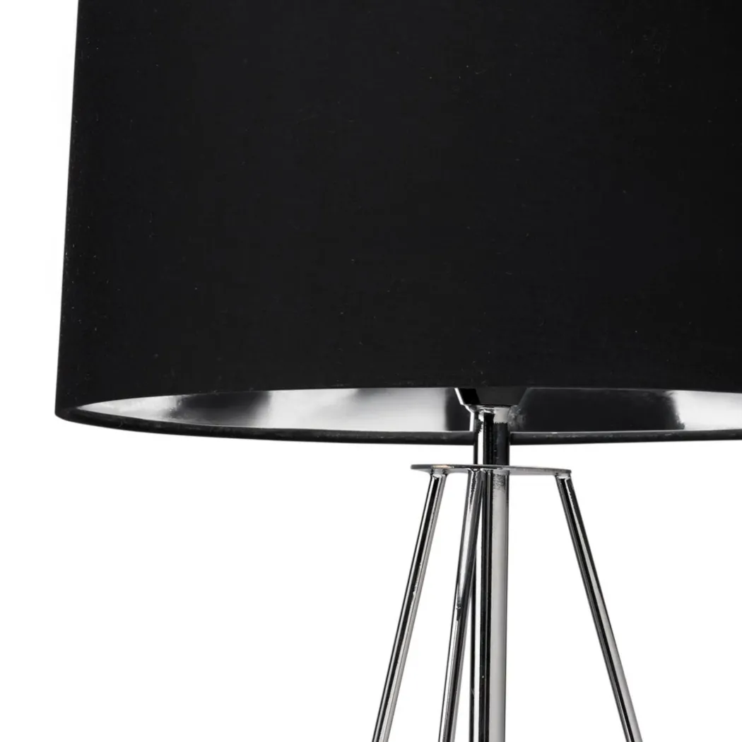 Ziggy Chrome & Black Tripod Table Lamp