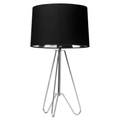 Ziggy Chrome & Black Tripod Table Lamp