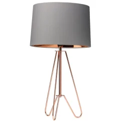 Ziggy Copper & Grey Tripod Table Lamp