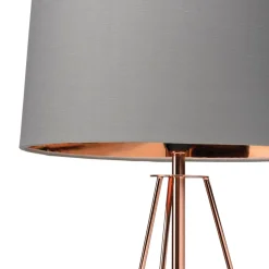 Ziggy Copper & Grey Tripod Table Lamp