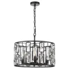 Zoelle 5 Light Black & Crystal Pendant Ceiling Light
