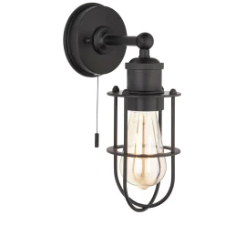Zofia Matt Black Industrial Wall Light