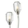 Zonda 2 Light Brushed Nickel & Crystal Wall Light