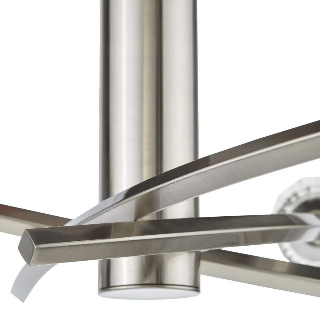 Zonda 3 Light Brushed Nickel Semi Flush Ceiling Light